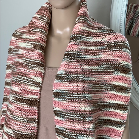 Handmade Crochet Scarf with Pompoms - Picture 7 of 7